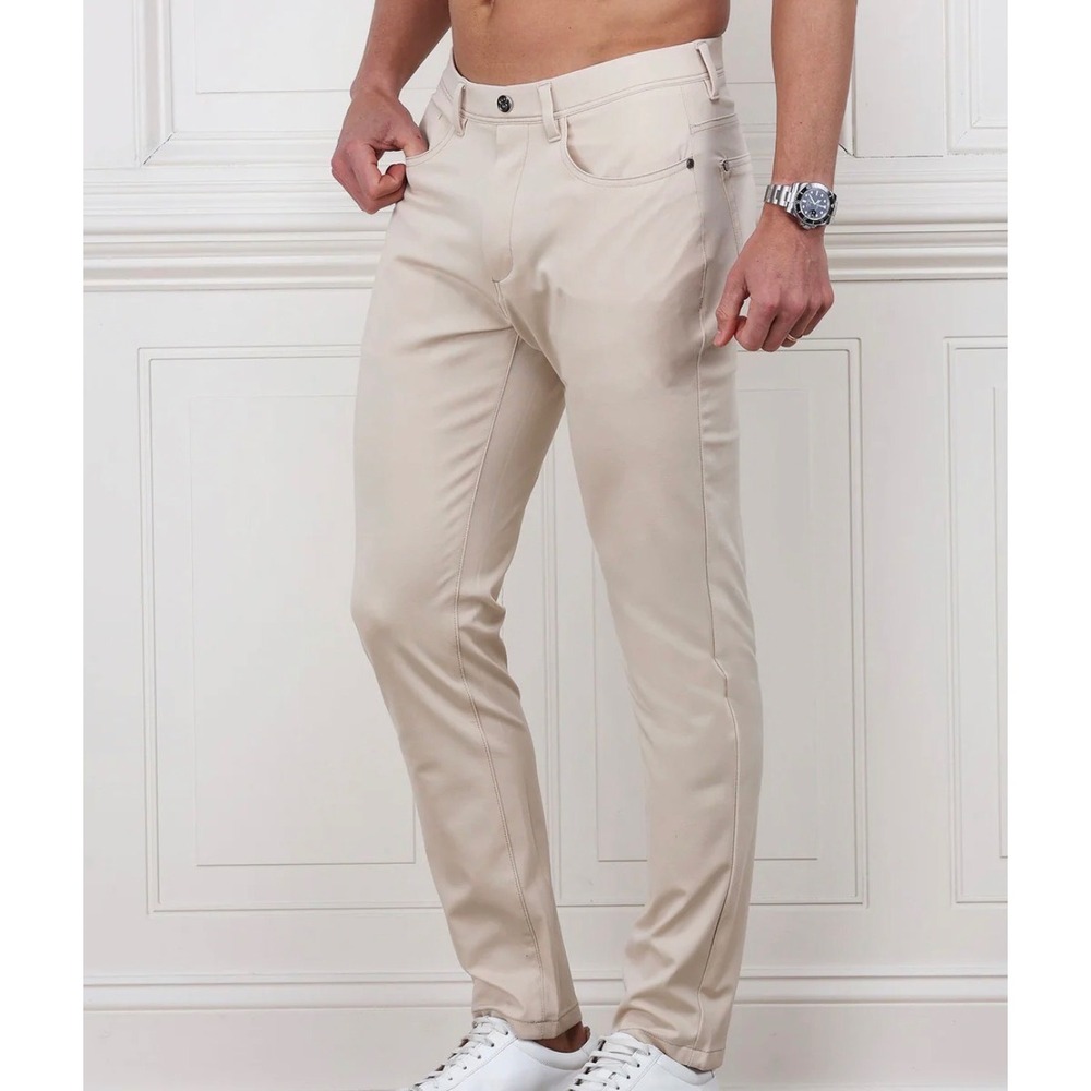 Collars & Co Mens Size 36x32 CEO Tech Pull-On Pants Stone Beige Performance NWT